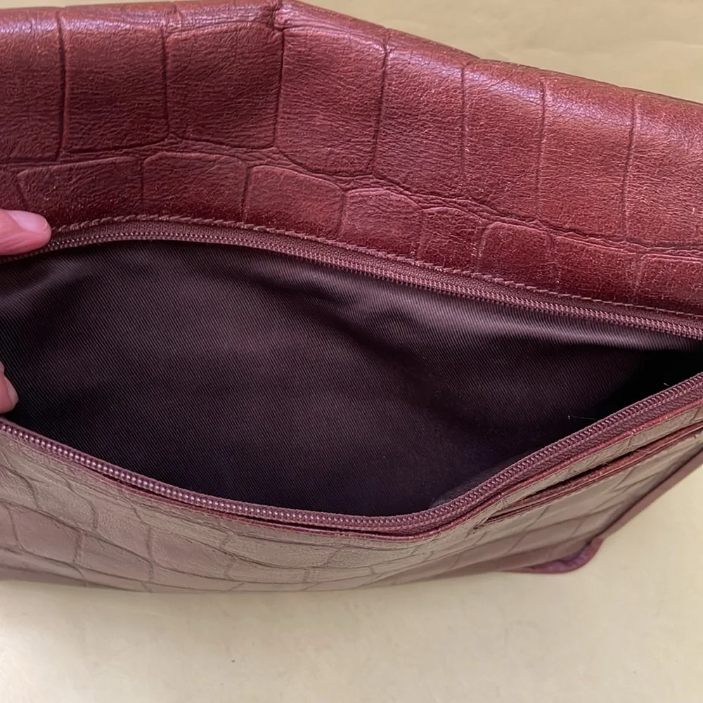 Vintage reddish brown Express leather bag